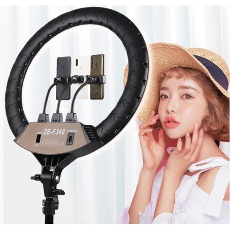 ZB-F488 תאורה מקצוית רינג לד ס”מ 55 ס”מ איכותי + חצובה 2.1 מטר + שלט  רחוק