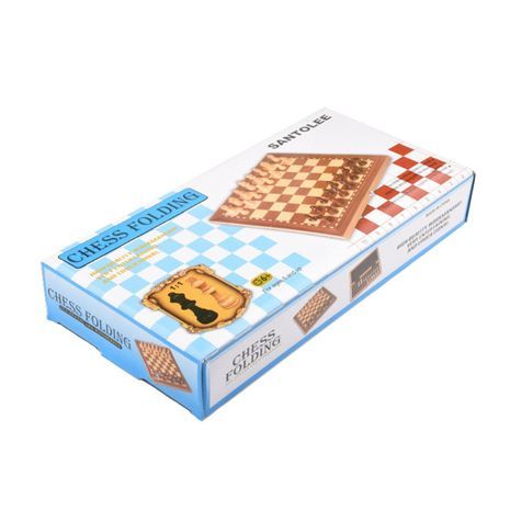 שחמט מעץ מהודר קלאסי מתקפל גודל בינוני - 30X15 סמ