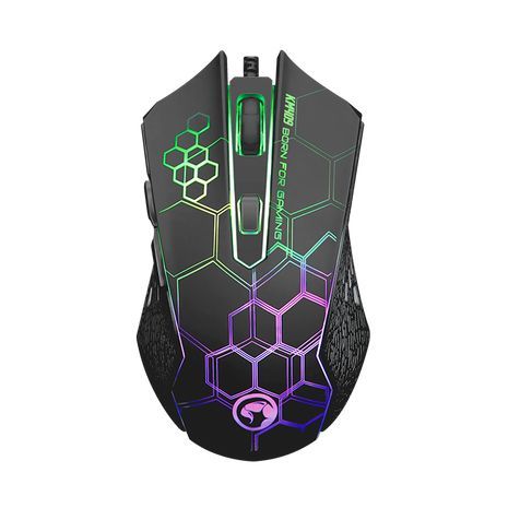 סט גיימינג מקלדת + עכבר זוהר  Scorpion KM409 Gaming Combo Rainbow Backlit MARVO