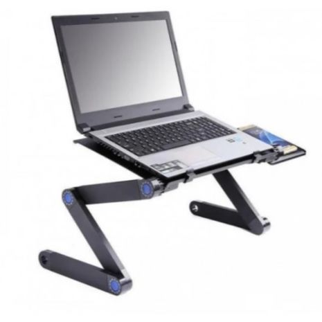 שולחן - טרנספור מתקפל למחשב נייד, טאבלט ומטרות אחרות. גדול ונוח. עם מאוורר.