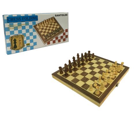 שחמט מעץ מהודר קלאסי מתקפל גודל - 40X20 סמ