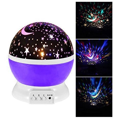 מנורת הקרנה מסתובבת חלומית. מנורת לילה בצורת כדור Star Master