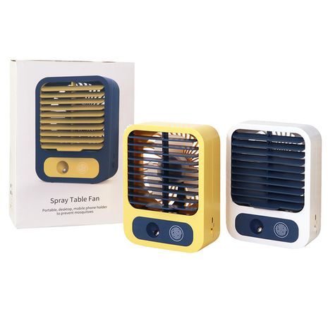 Многофункциональный вентилятор - увлажнитель и охладитель воздуха , заряжаемый , USB . В стиле ретро.