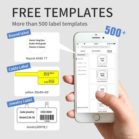 Portable AIMO M110 Bluetooth Mini Wireless Thermal Sticker Printer