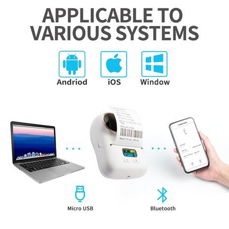 Portable AIMO M110 Bluetooth Mini Wireless Thermal Sticker Printer