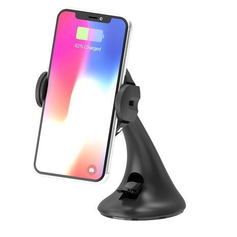 זרוע לרכב - מחזיק טלפון ומטען אלחוטי חיישן חכם 10 W. מחזיק טלפון על דשבורד