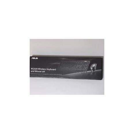 מקלדת + עכבר אלחוטי מולטימדיה   עברית-אנגלית  1000 dpi 2.4 GHz USB2 He-En  ASUS W2500