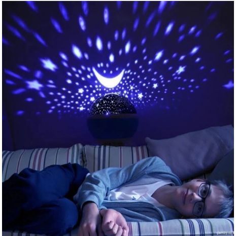 מנורת הקרנה מסתובבת חלומית. מנורת לילה בצורת כדור Star Master