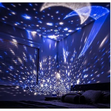 מנורת הקרנה מסתובבת חלומית. מנורת לילה בצורת כדור Star Master