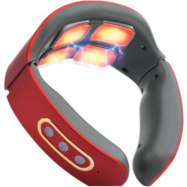 Electric pulse thermal neck massager, infrared radiation, relaxing care ...
