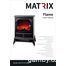 קמין חשמלי רטרו . מחמם בית מהיר וחסכוני 1800W  FLAME Matrix