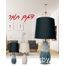 Large table lamp. Designer . "Black Palm" OM-TMR-E27-BK Omega