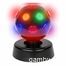 Disco ball .Multi-colored lamp for discotheques, an intimate atmosphere. Rotating lights. 7 inch diameter disco ball