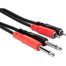 כבל 2x6.5 mm MONO PLUG PL55 - 2xRCA PLUG