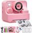 מצלמת ילדים עם הדפסה מיידית (כמו פולארויד). מצלמה דיגיטלית באיכות צילום גבוהה עם פוקוס אוטומטי ופלאש כפול - מתאימה לבנים ובנות