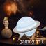 Big beautiful lamp-lamp. Night light in the shape of Saturn. Changing colors and brightness. Can work without plug, USB charge. Remote control control