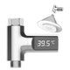 Digital thermometer for water supply (shower, bathroom, kitchen) with screen.