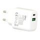 Wall charger dual USB A + USB C 20W 3A white GPL-PD3202 GPlus