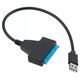 USB 2.0 to SATA 7+15 pin adapter for HDD/SSD