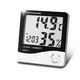 Digital thermometer and hygrometer with built-in clock and alarm