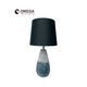 Большая настольная лампа . Дизайнерская .  " Черная пальма " OM-TMR-E27-BK Omega
