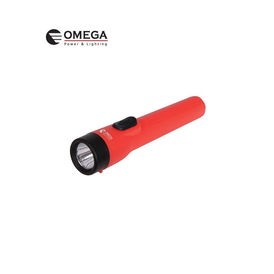 OMEGA 3W Plastic LED Flashlight with 2 AA Batteries | www.gamby.co.il ...